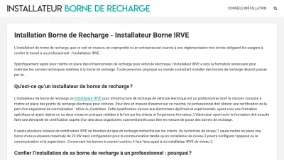 Installateur Borne Recharge